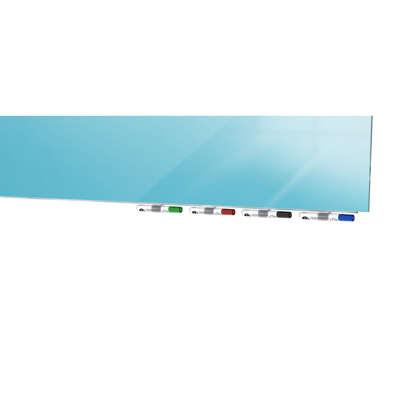 Tableau magnétique horizontal en verre Aria, H 48 po x l 60 po, Bleu
