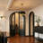 Ether 3-Light Black & Gold Chandelier with Adjustable Suspension for Dining Spaces