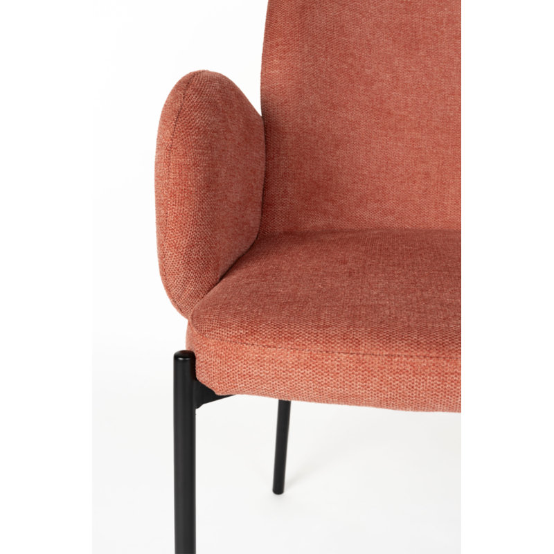 Tjarda Upholstered Arm Chair, Old Pink