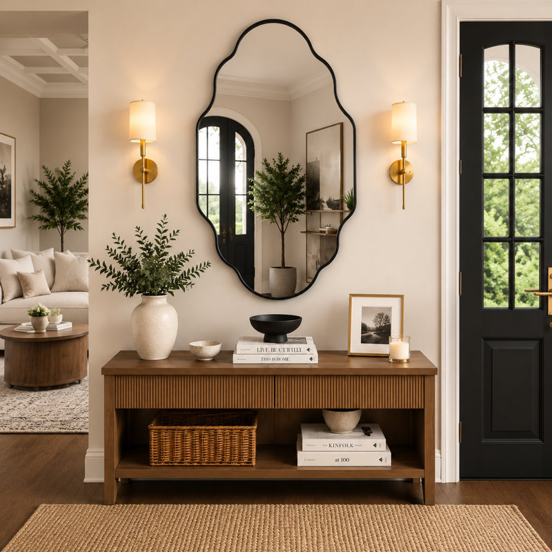 20" x 36" Black Oval Bathroom Vanity Mirror, Aluminum Frame, 4mm HD Shatterproof Glass, Wall Mounted Vertical & Horizontal