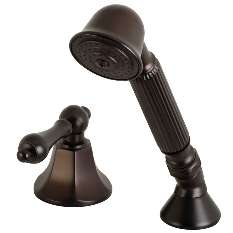 Kingston Brass Deck Mount Hand Shower with Diverter for Roman Tub Faucet, Oil Rubbed Bronze