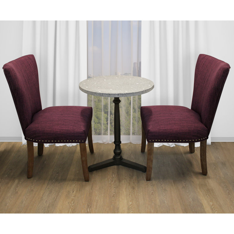 Ensemble repas pour 2 personnes Aryhanna, Mauve / Brun foncé