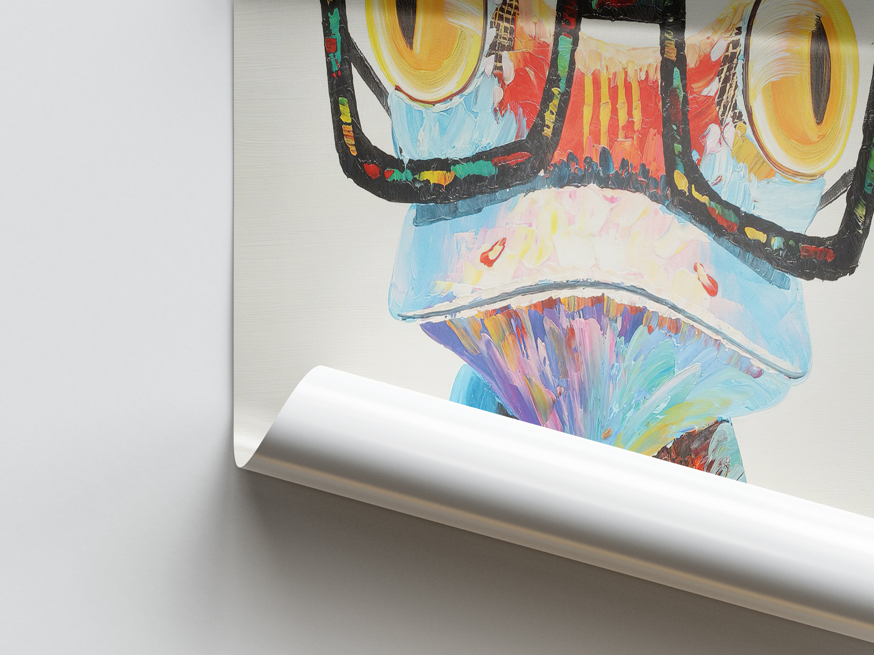 Canvas Frog Wall Art Decor: Side By Side Frogs With Glasses Art Bedroom