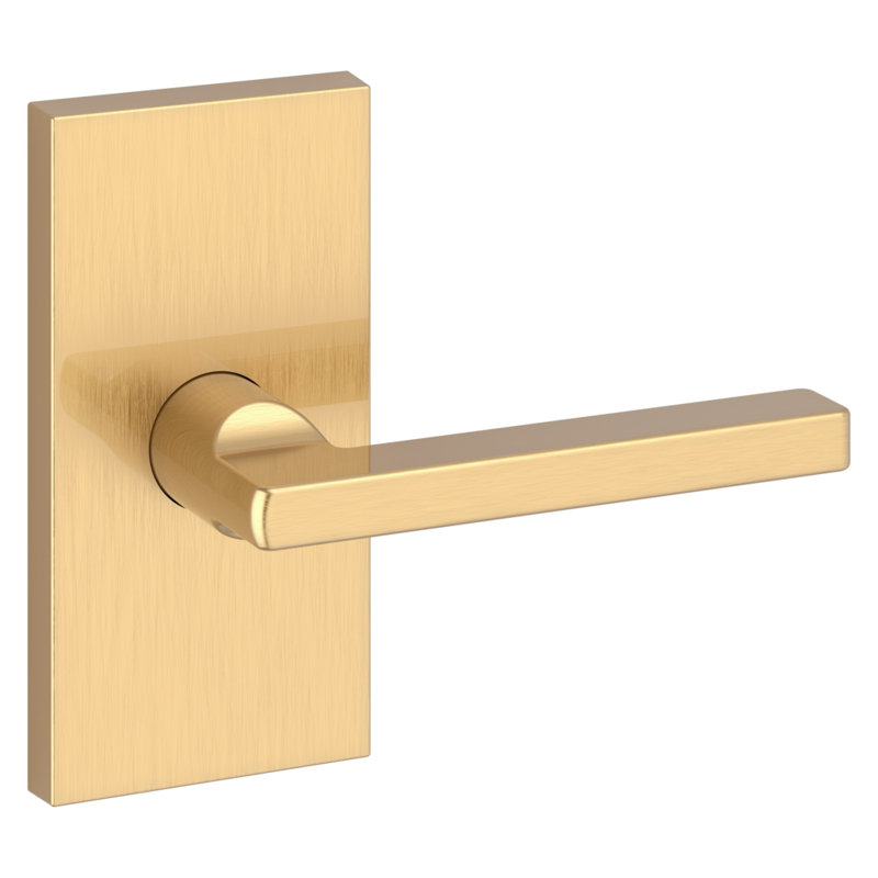 5 H X 5.53125 W X 5 Double Dummy Door Lever, Satin Brass