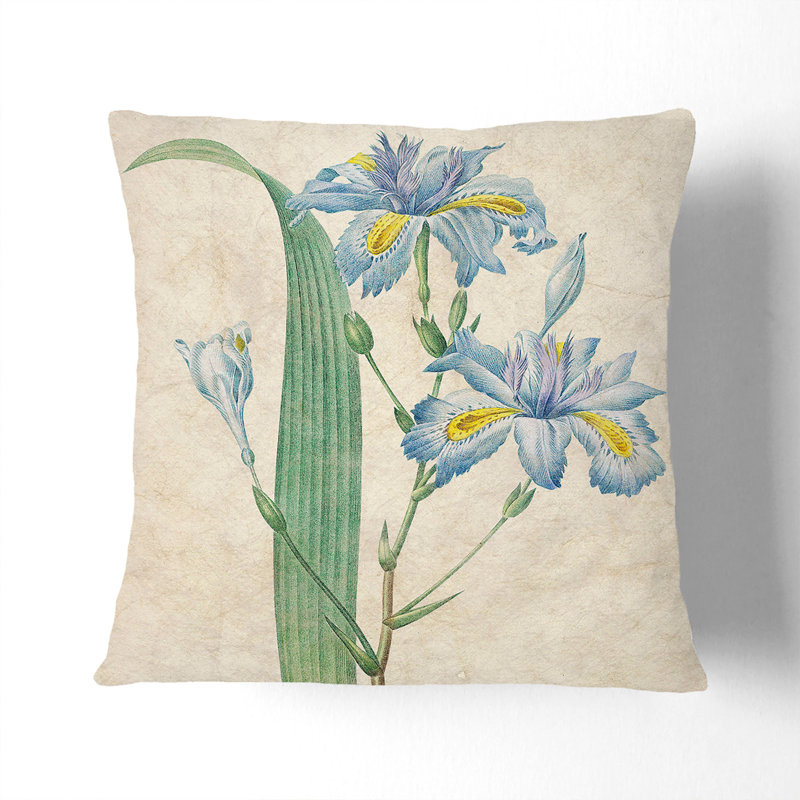 Floral Square Throw Cushion, 40cm H x 40cm W x 15cm D