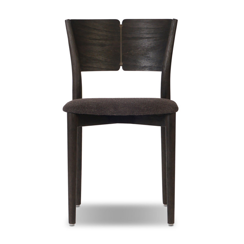 Grady Upholstered Dining Chair, Burnt Parawood