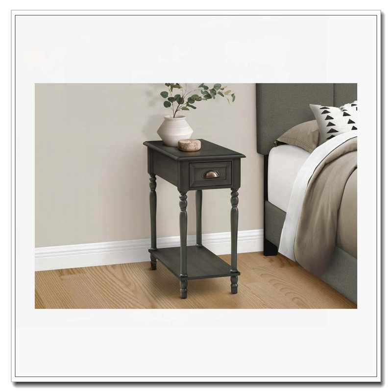 Storage 2 Tier Accent Table, End, Side Table, Nightstand, Green