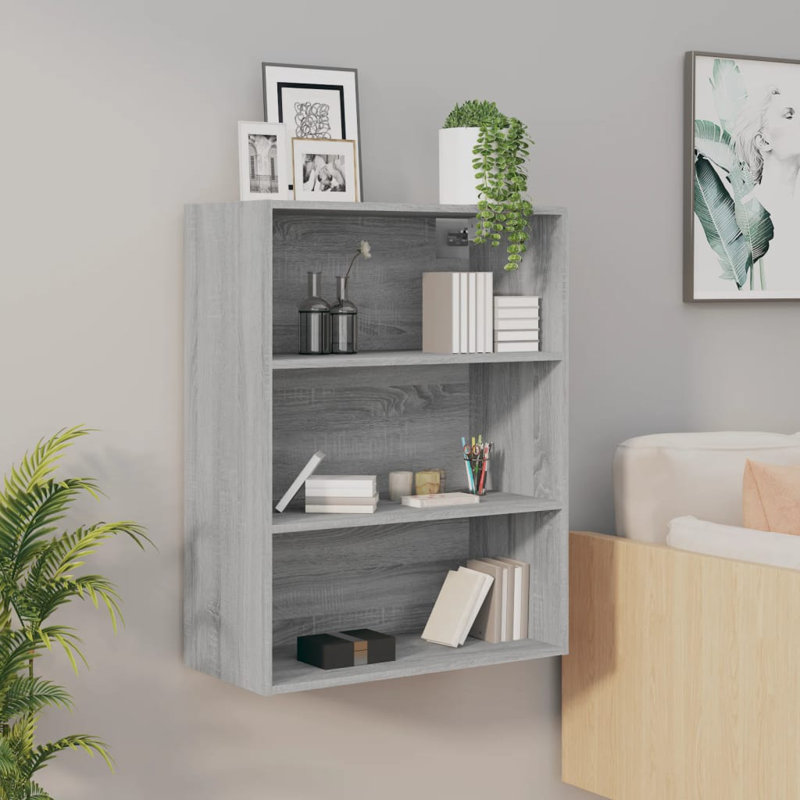 Jordanas 2 Piece Cube Shelf, Grey Sonoma