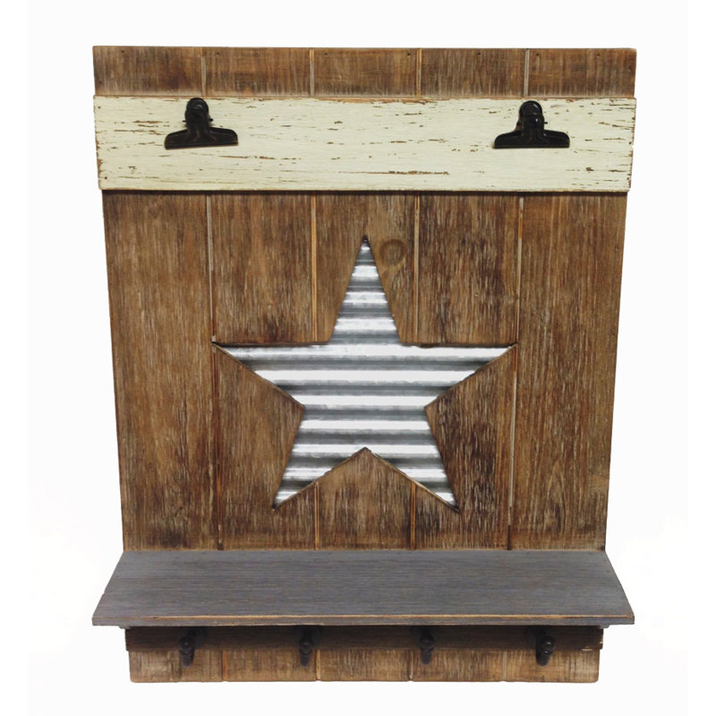 Tablette murale en bois 16 po x 21 po x 5 po Alexander