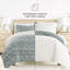 Ensemble de literie réversible 8 pièces - Housse de couette à motif, insert d'édredon et ensemble de draps unis-99311797-99311786