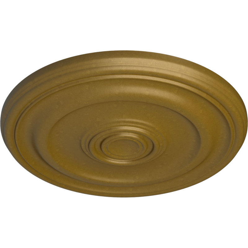 Médaillon de plafond H 15,75 po x l 15,75 po x P 1,5 po Devon, Doré