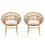 Rustic-Modern Outdoor Wicker Dining Chair Set with Funnel Design-1136671172