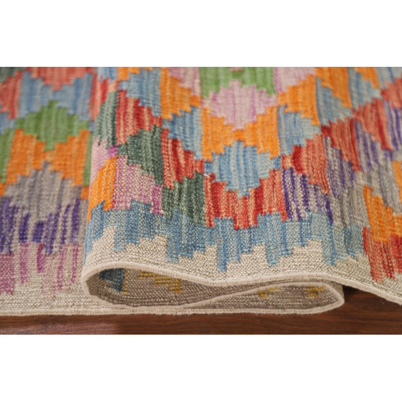 Tapis de couloir géométrique Kilim