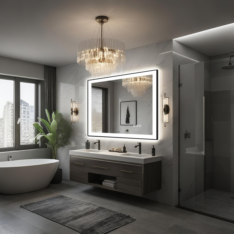 Miroir de salle de bain Lunara, 40 po x 32 po