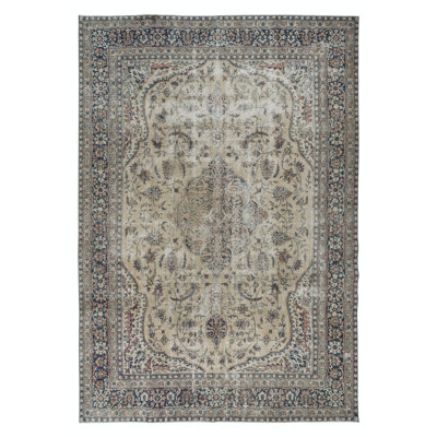 Tapis turc beige Oushak Vintage Tapis rustique et de style campagnard
