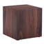 Table basse 16 po x 16 po x 16 po en bois de noyer et bois aggloméré - Design luxueux (table incluse seulement)