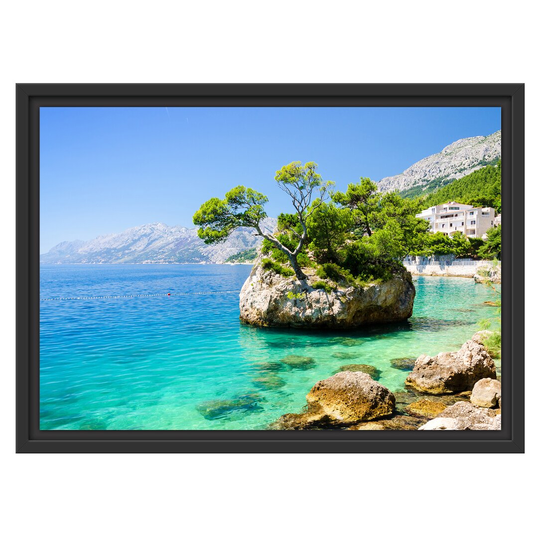 Gerahmtes Wandbild Dalmatia Strand in Kroatien