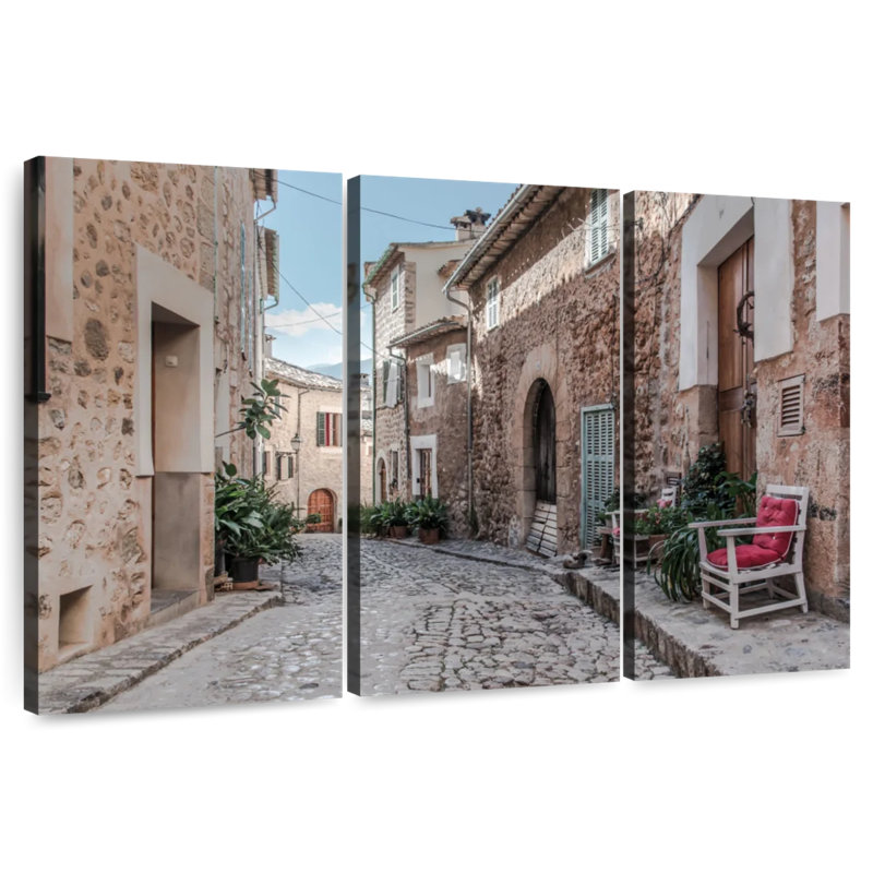 Rorry Cobbled Spanish Street, 24" H x 38" W