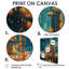 Reproduction d'art mural «Crude Oil Refinery At Night I - Factories»-1414519344-1414519370