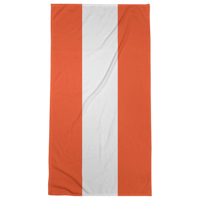 Microfiber Bath Towel, Tennessee Red Football Dark Orange/White