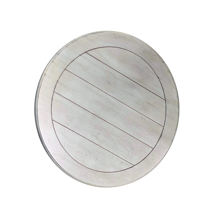 Table de bout ronde grise transitionnelle avec plateau de table spacieux et base piédestal ornée pour la surface de vie principale, fabriquée en bois franc d'ingénierie poli, largeur de 26 pouces de profondeur, 27 pouces de hauteur