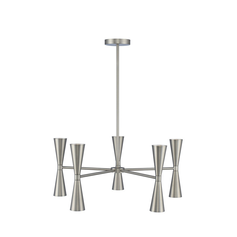 Lustre en nickel satiné Milo 5 LT Kalco