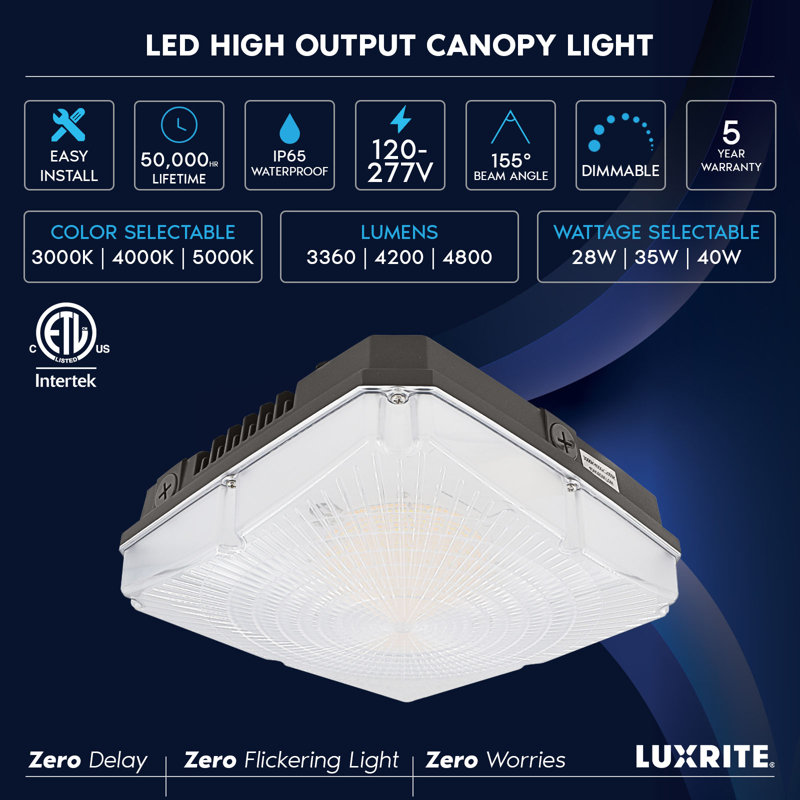 Dimmable Square Flush Mount