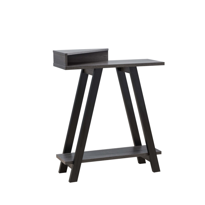 Console contemporaine à deux tons avec deux tablettes, Grey
