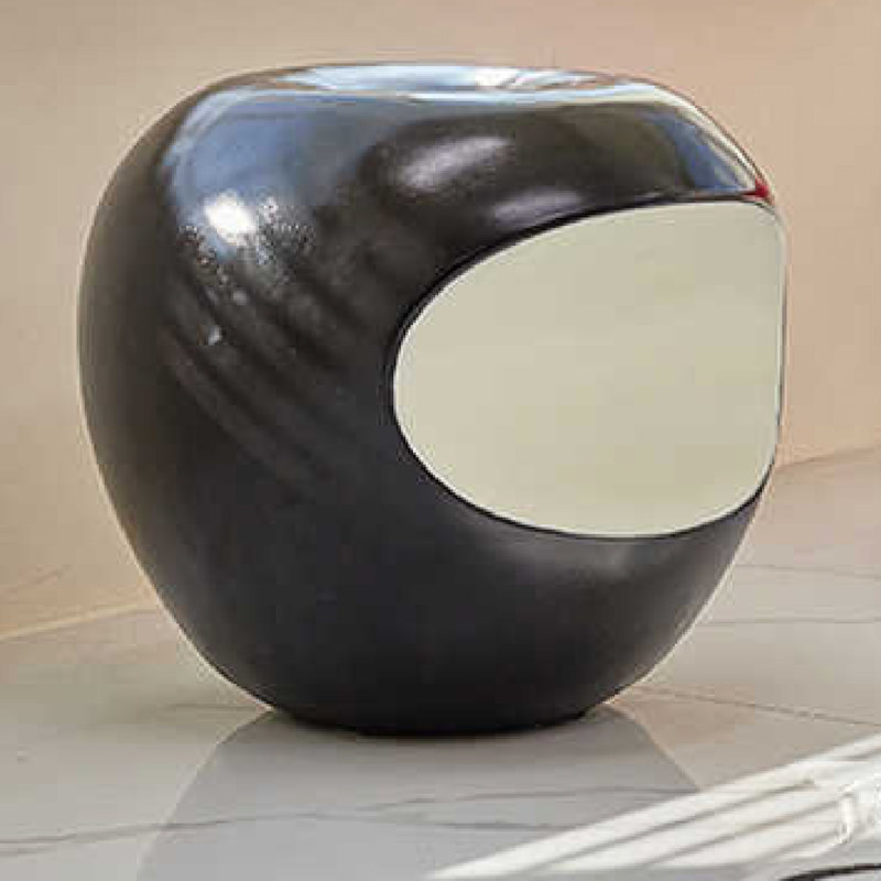 Jaqueze Resin Accent Stool, Black
