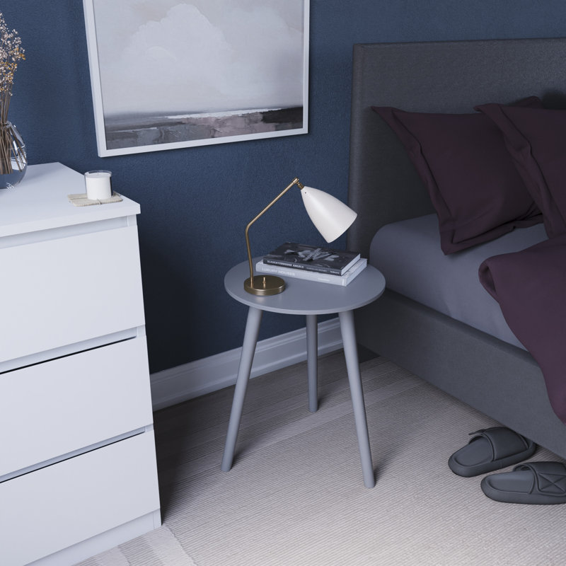 Saana End Table, Living Room Sofa Side Table, Grey