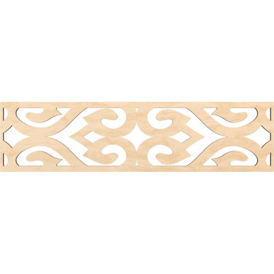 47"W x 12"H x 3/8"T Keene Fretwork Moulding, Birch