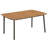 Grabau 6 - Person Teak Wicker Patio Dining Set with Rectangular Table-1584321118