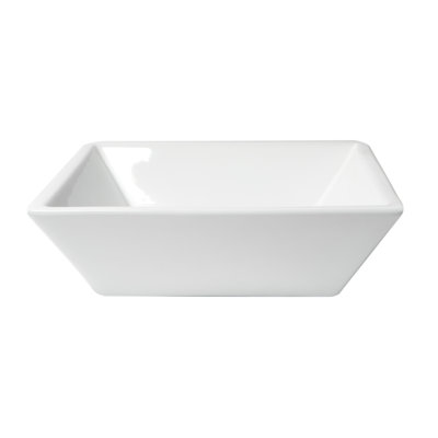White Square Vessel Bathroom Sink