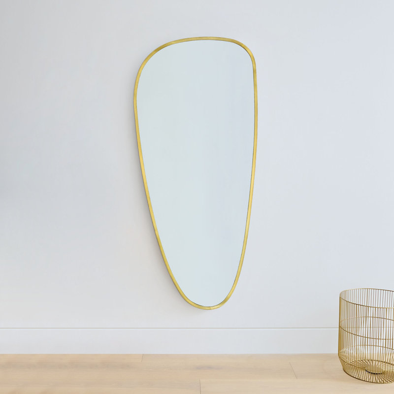 Miroir de salle de bain Trequan, Or brossé, 40 po x 18 po