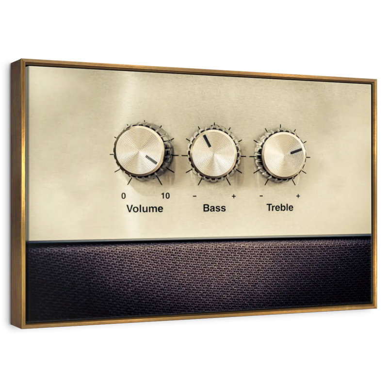 Commandes de volume pour Sepulveda, Cadre flottant doré, 13 po x 9 po