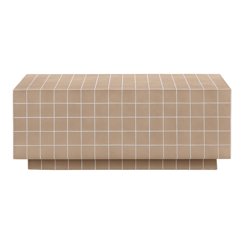 Aditya Tile Indoor / Outdoor Coffee Table, Taupe