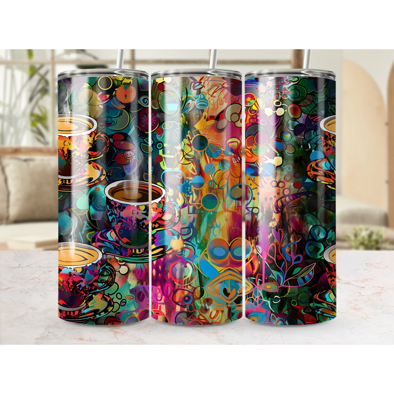 Choose Handmade Tumblers 591ml Vacuum Insulated Stainless Steel (18/8) Travel Tumbler with Straw