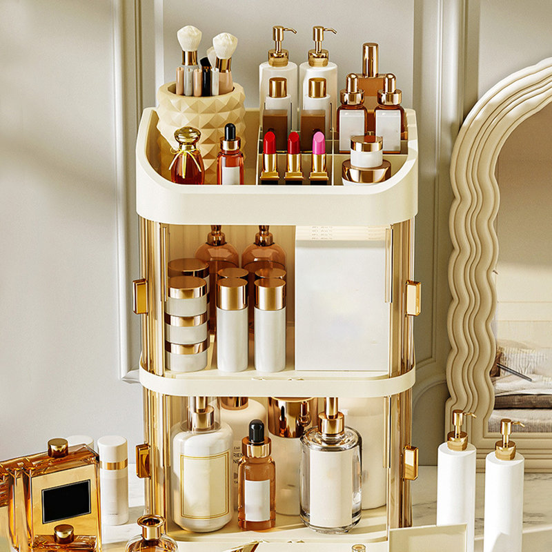 Boîte de rangement cosmétique, commode de bureau, étagère à bijoux de type tiroir, boîte de rangement pour produits de grande capacité