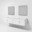 Ensemble de meuble-lavabo double mural 80 "avec miroir Geneva-978541878-1063301506