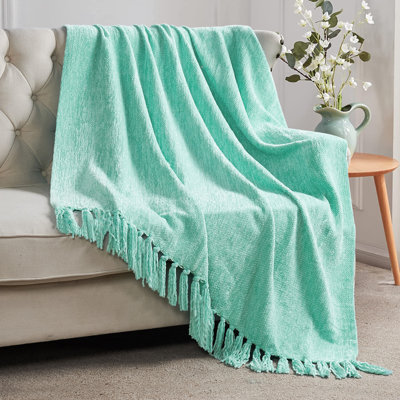 Crystal Chenille Knitted Throw Blanket