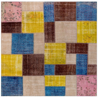 Tapis jaune brun moderne Modern