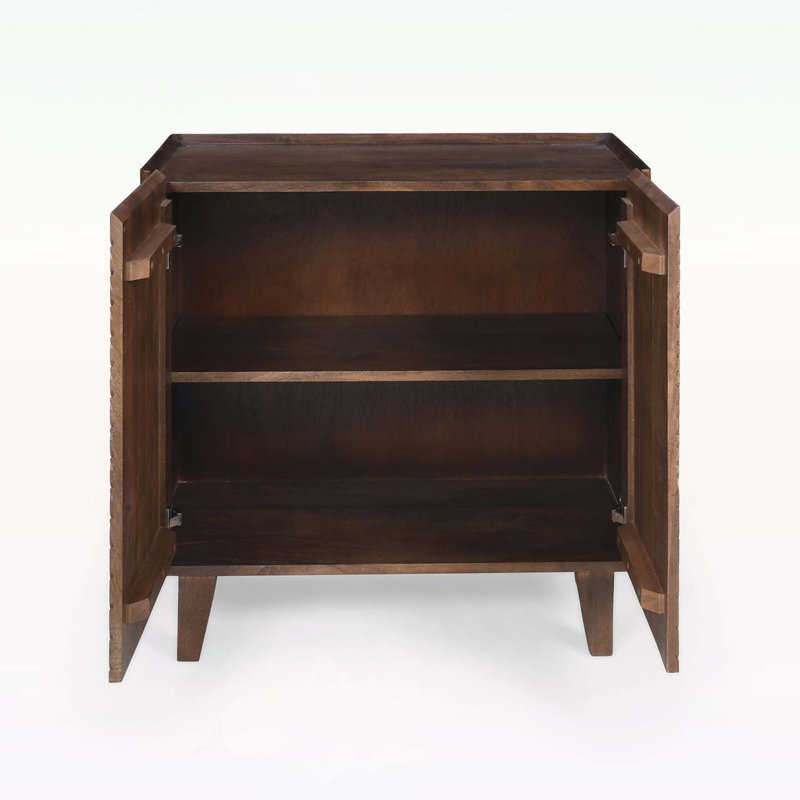 Armoire de rangement avec conception cannelée, Miel