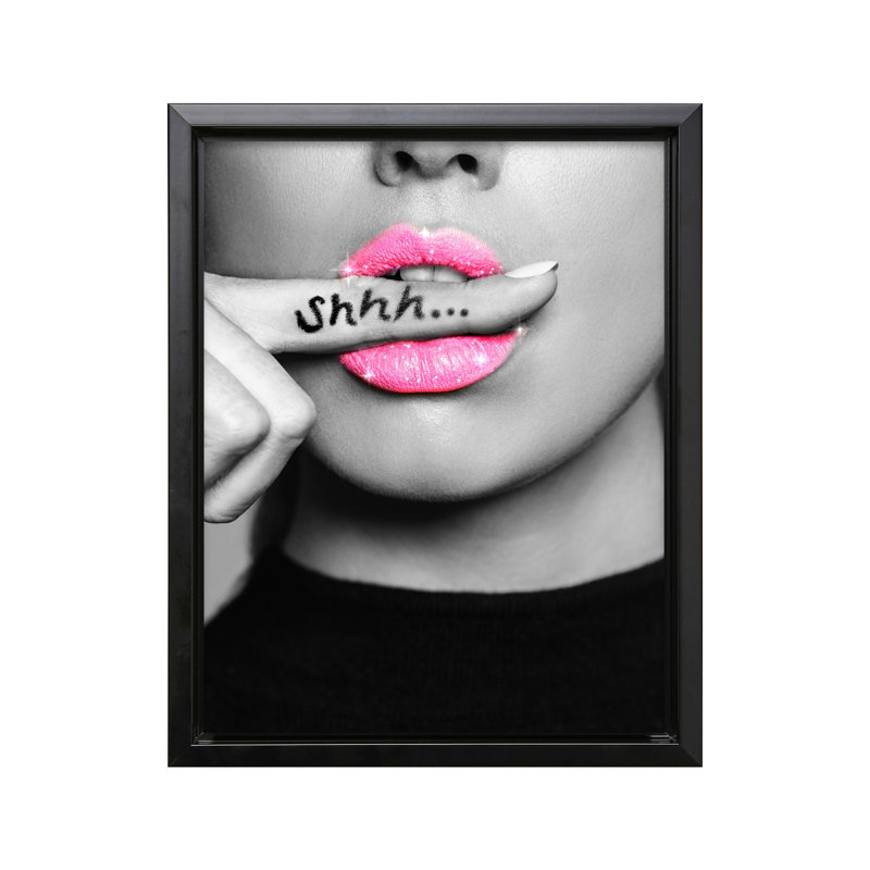 Doigt mordant No1, Black Framed, Canvas, 18"H x 24"W