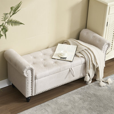 Repose-pieds avec rangement Coolmore 55,25 pouces