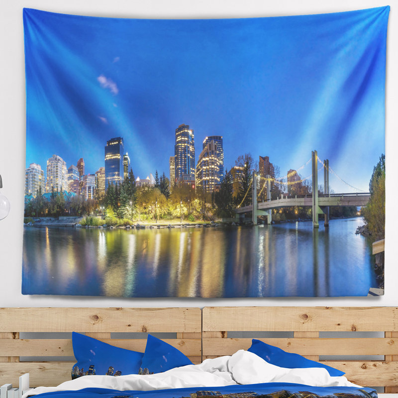 Photographie calgary skyline tapisserie Cityscape, H 32 po x l 39 po
