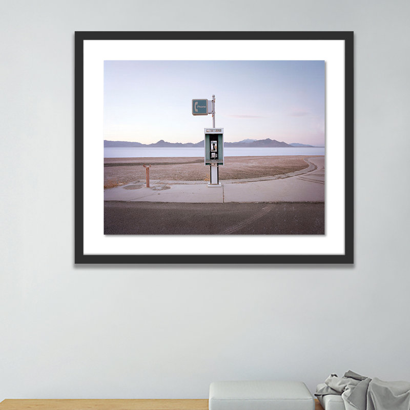 Bonneville Pay Phone Print by Ryann Ford, Black, 34" H x 40" W x 2.5" D