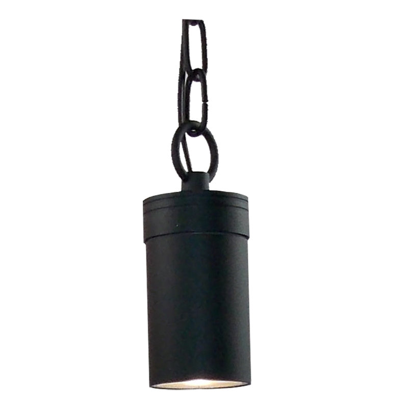 Black Aluminum LED Cylinder Pendant Light with Philips Bulb