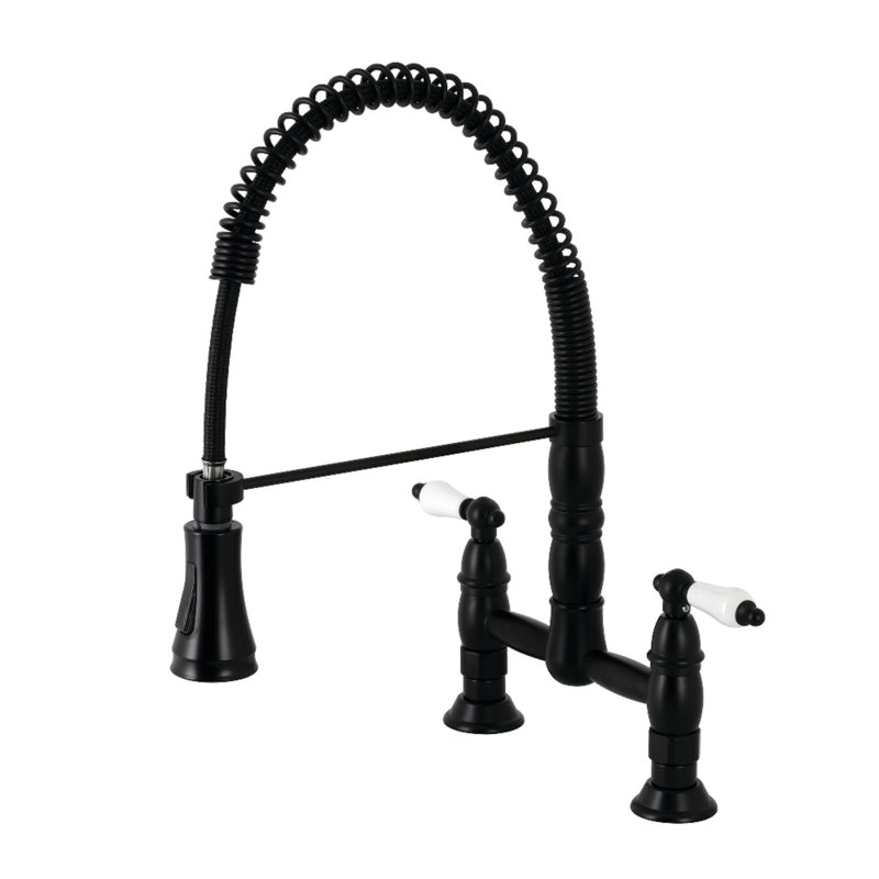 Robinet pont rétractable Heritage, Noir mat