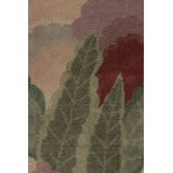 Art Deco Hand Knotted Wool Floral Area Rug in Blue, Beige, Green, Taupe