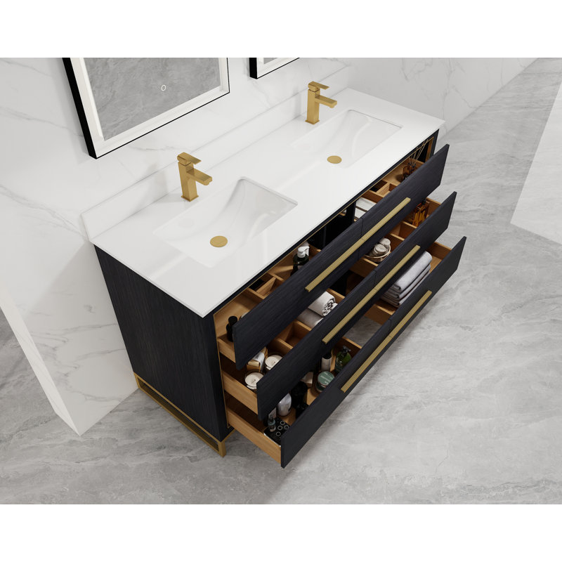 Ensemble de meuble-lavabo double 60 po Carroll